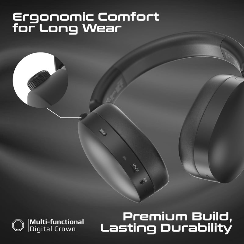 Hi-Res Audio Hybrid-ANC Over-Ear Headphones with Triple Connectivity