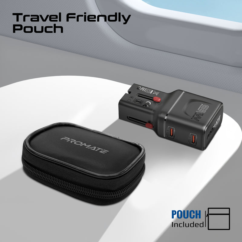 Triplug Ultra-Compact 65W Power Delivery Multi-Port Travel Charger – Promate ...
