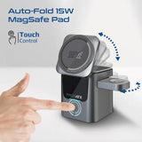 Ultra-Compact Auto-Fold 15W MagSafe compatible wireless charging station