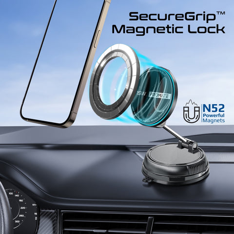SecureGrip™ 360° Cradleless 15W MagSafe Compatible SmartPhone Charger Mount