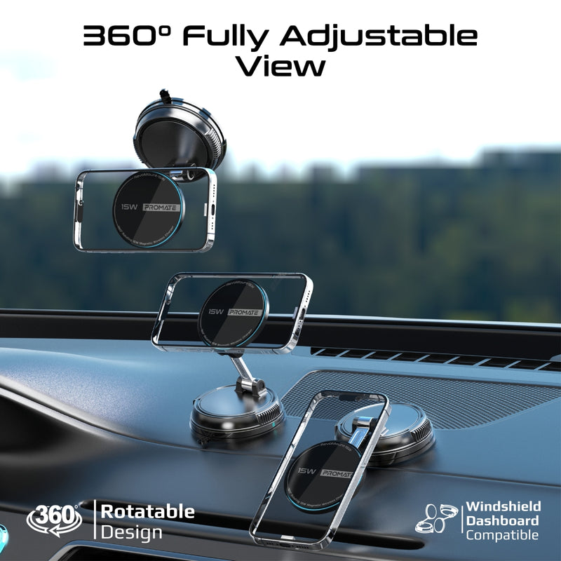 SecureGrip™ 360° Cradleless 15W MagSafe Compatible SmartPhone Charger Mount