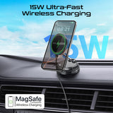SecureGrip™ 360° Cradleless 15W MagSafe Compatible SmartPhone Charger Mount