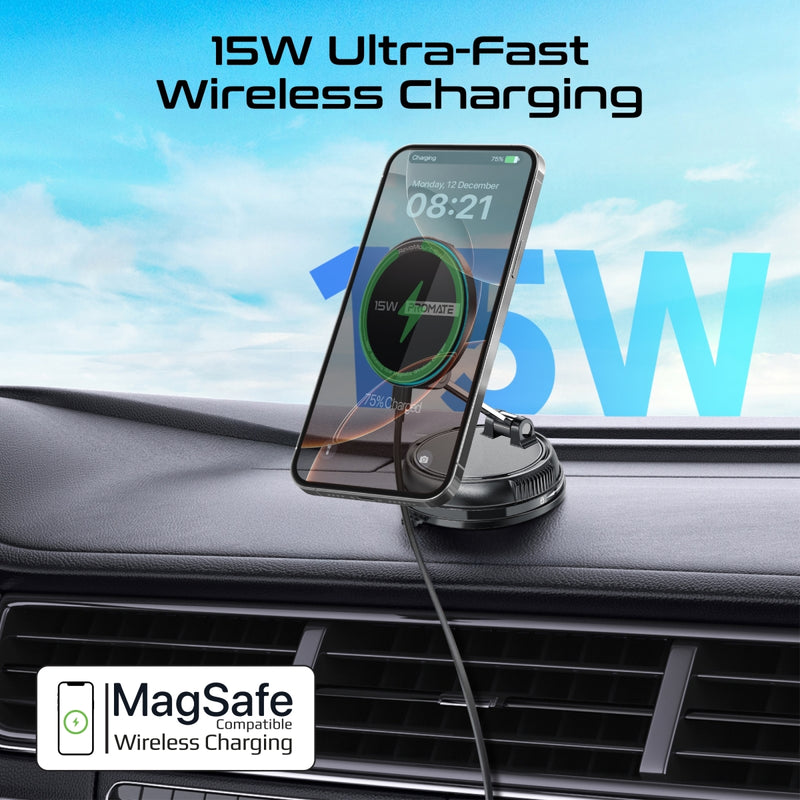 SecureGrip™ 360° Cradleless 15W MagSafe Compatible SmartPhone Charger Mount