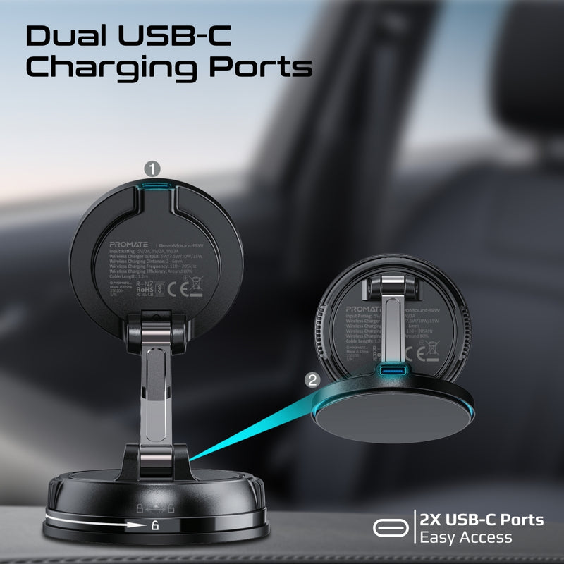 SecureGrip™ 360° Cradleless 15W MagSafe Compatible SmartPhone Charger Mount