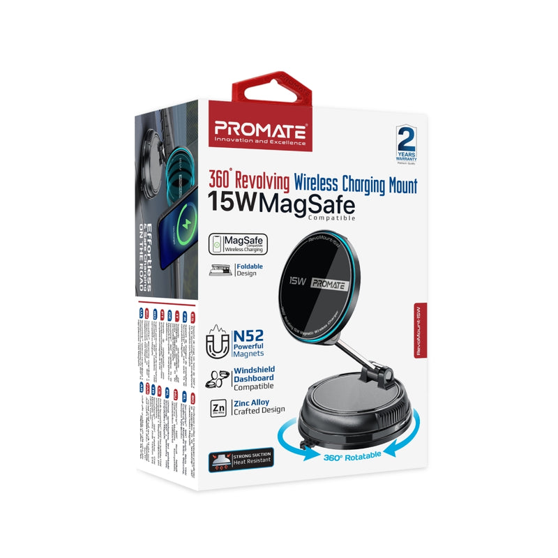 SecureGrip™ 360° Cradleless 15W MagSafe Compatible SmartPhone Charger Mount