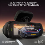 4K HD Dash-Cam front, cabin and rear view, with Night Vision, Parking Monitor and Built-in GPS