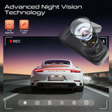 4K HD Dash-Cam front, cabin and rear view, with Night Vision, Parking Monitor and Built-in GPS