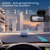 4K HD Dash-Cam front, cabin and rear view, with Night Vision, Parking Monitor and Built-in GPS