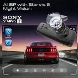 4K Ultra HD Dash-Cam with front, cabin, rear view, AI ISP Night Vision and Parking Monitor