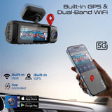 4K Ultra HD Dash-Cam with front, cabin, rear view, AI ISP Night Vision and Parking Monitor