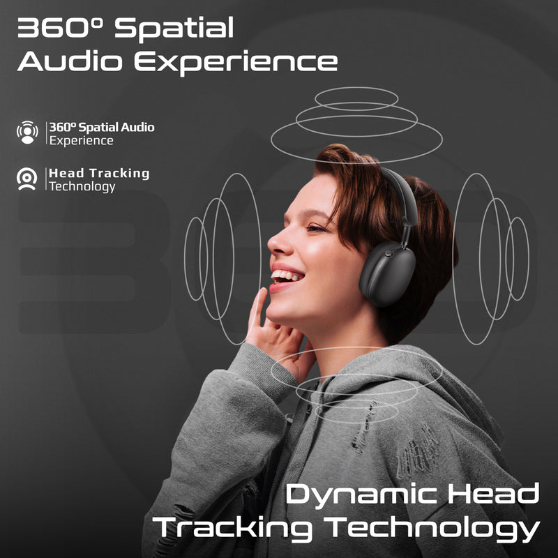 High-Definition Hybrid ANC Headphones with 360° Spatial Audio