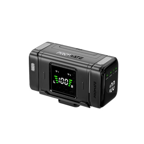 Dual Magnetic Wireless Lavalier Mic with Charging Case