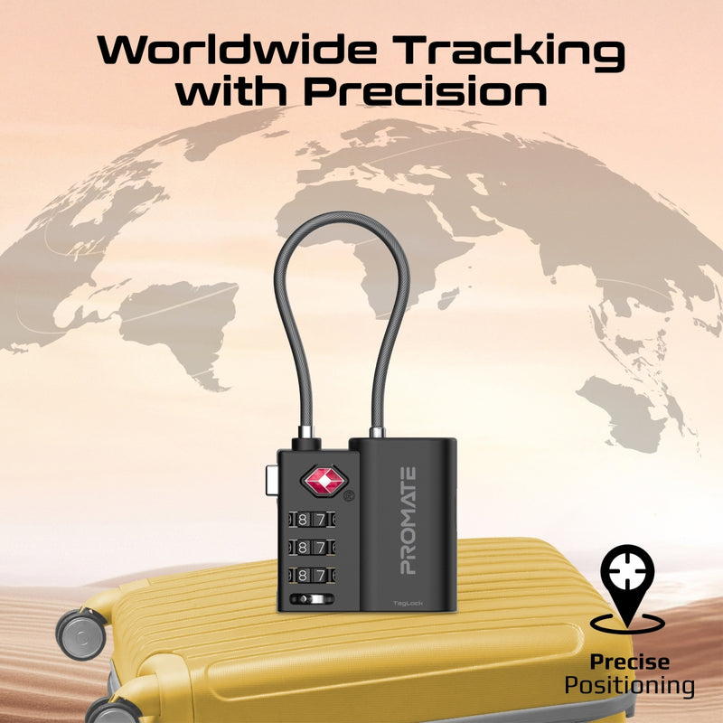 TSA Luggage Lock with Smart Precision Tracking Tag, works with Find My App