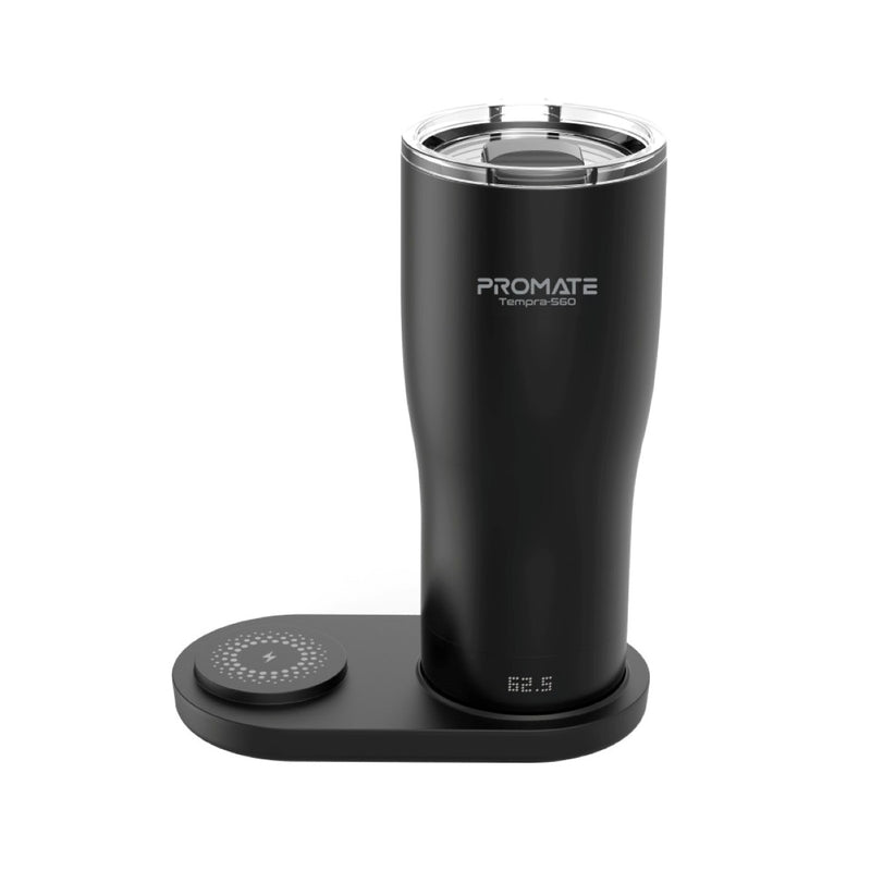 Smart Temperature-Controlled Mug with Heated Coaster & 15W Wireless Charger
