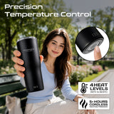 Smart Temperature-Controlled Mug with Heated Coaster & 15W Wireless Charger