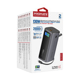 Ultra Compact 130W Multi-Port Power Bank with Retractable USB-C Cable & TFT LCD Screen