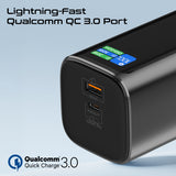 Ultra Compact 130W Multi-Port Power Bank with Retractable USB-C Cable & TFT LCD Screen