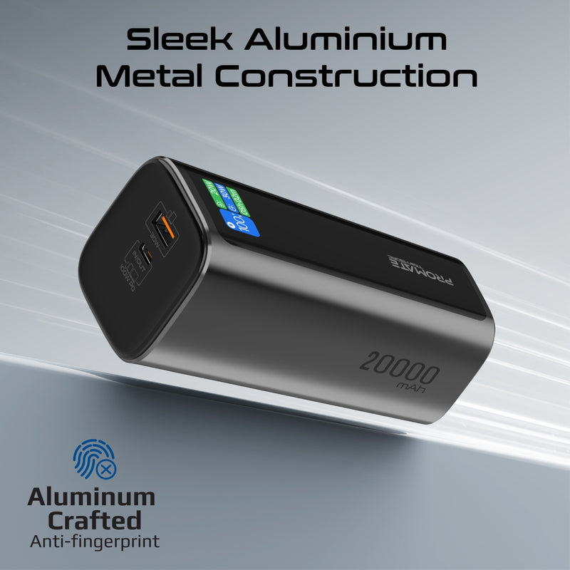 Ultra Compact 130W Multi-Port Power Bank with Retractable USB-C Cable & TFT LCD Screen