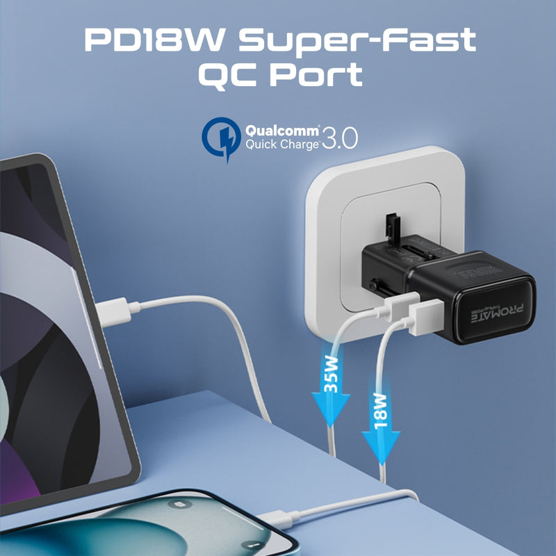 35W Power Delivery Multi-Port Travel Adapter