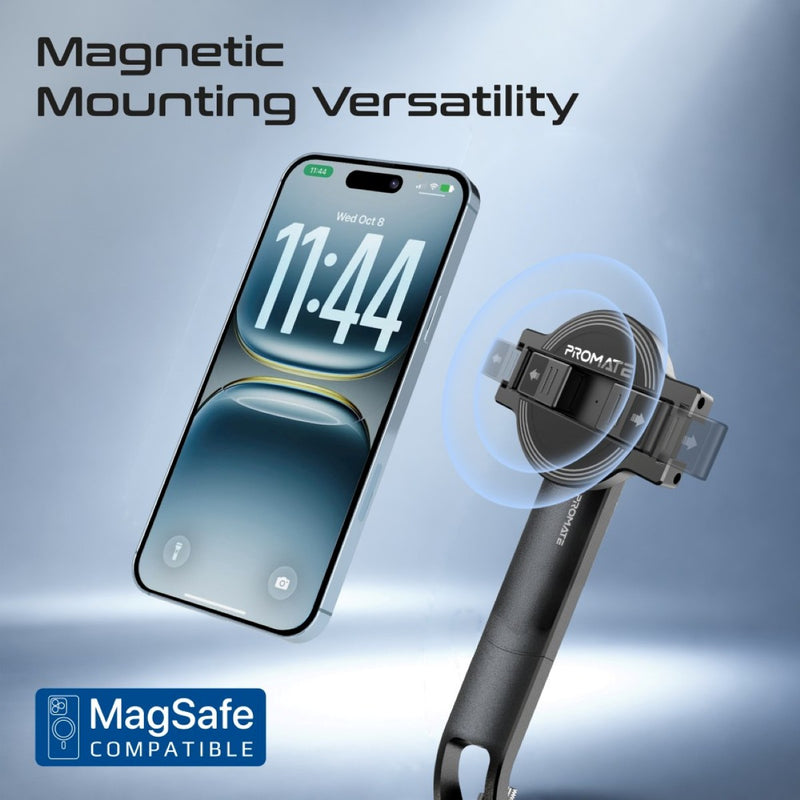 AI-Powered 360° Smart Face Tracking Telescopic Selfie Stick with Auto Pop-Up Stable Tripod Base, Flexible Angle Adjustment & Panoramic Rotation