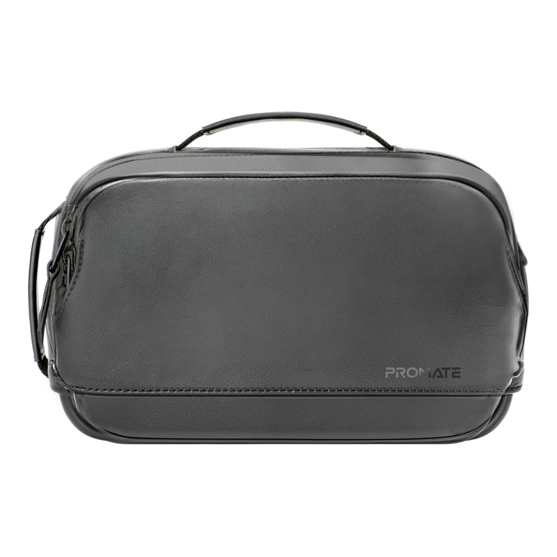 Versatile Tech Pouch w/ Mobile Charging Kit & Biometric Lock with Apple Find My Tracker