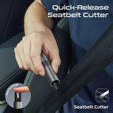 All-in-One Emergency Rescue Tool with Hammer, Seatbelt Cutter & LED Light