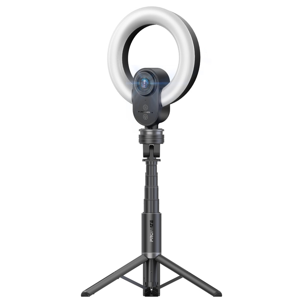 Pixelforge Camera 2K Ultra-HD Webcam with Built-in Mic & Ring Light and detachable Tripo ...