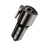 Multi-Function Power Delivery Car Charger with Safety Hammer & Seatbelt Cutter