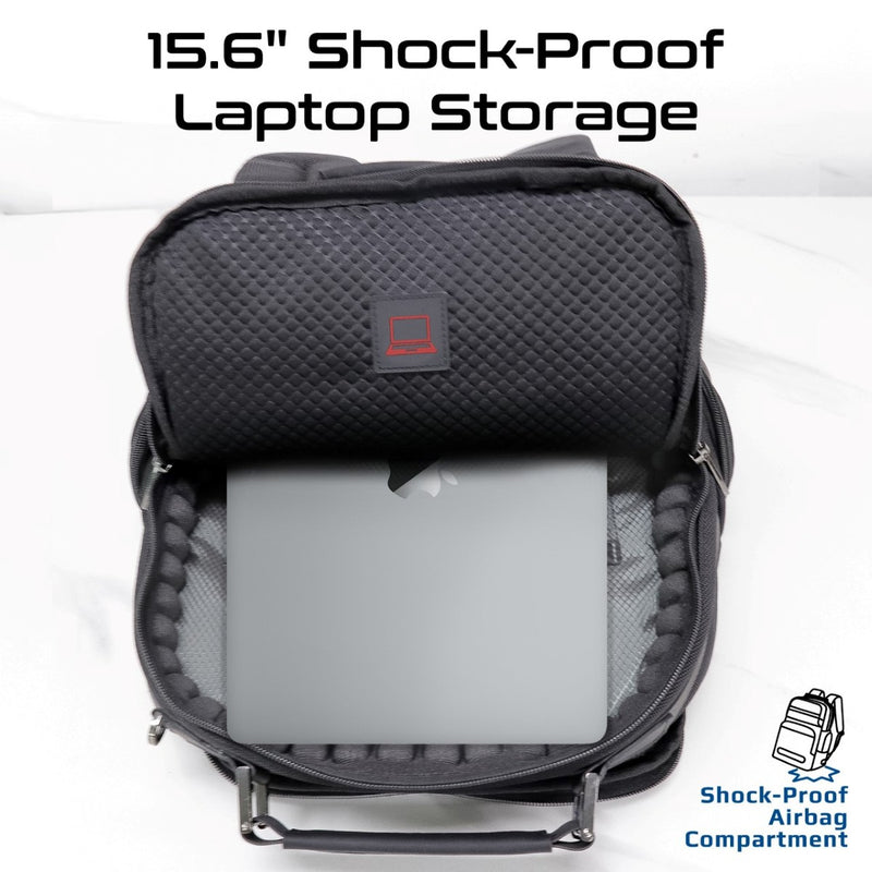 backpack with laptop space SecureStorage™ 15.6" Laptop Backpack with Multiple Compartments – Promate Technologies