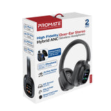 High-Definition Hybrid ANC Headphones with Detachable Magnetic LCD Touch Screen Controller.