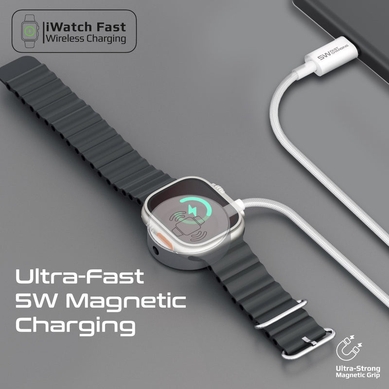 Super-Fast Fabric Braided Apple Watch Charging Cable