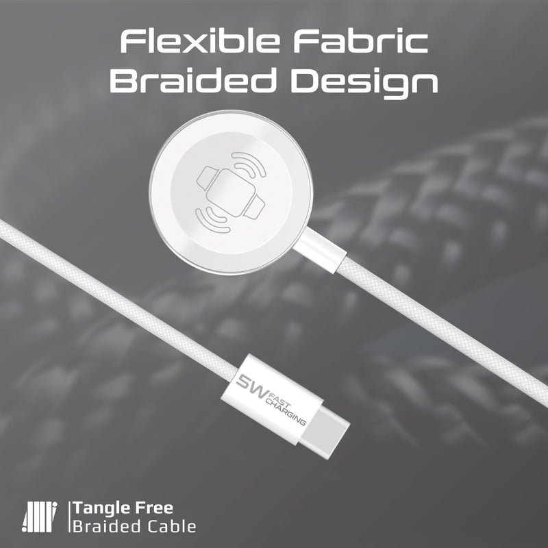 Super-Fast Fabric Braided Apple Watch Charging Cable