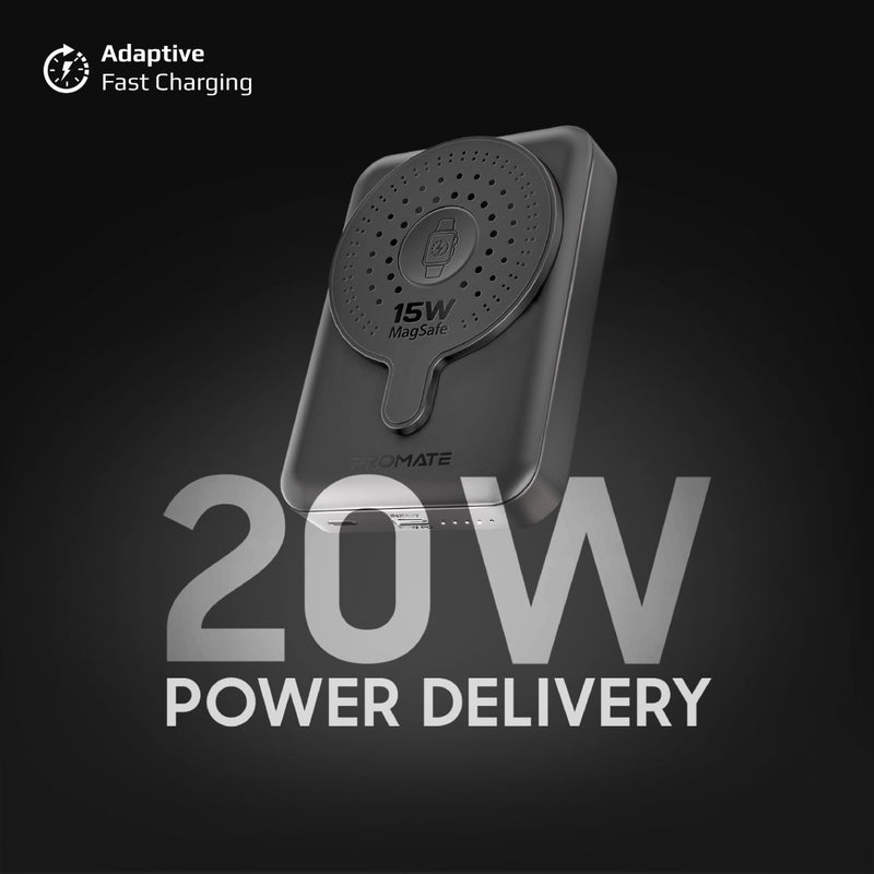 Power Mag SuperCharge MagSafe & Apple Watch Wireless Charging Power Bank ...