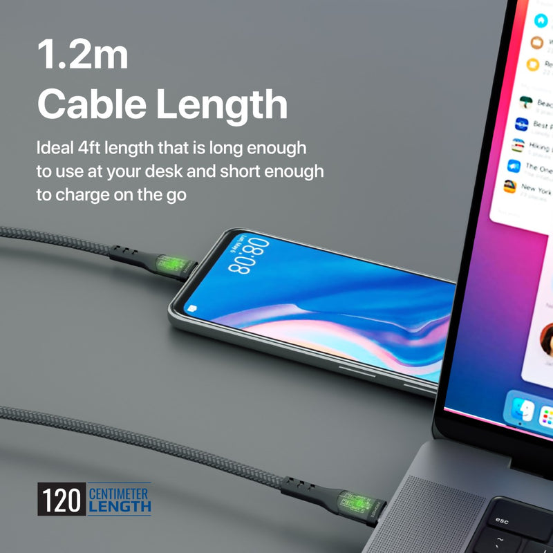60W Power Delivery Ultra-Fast USB-C Cable with Transparent Shells ...