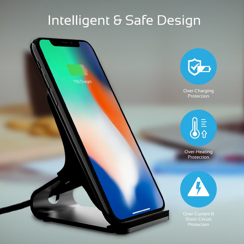 Kit Qi 10W Wireless Charging Stand - Black Kit Qi 10W Wireless Charging Stand - Black