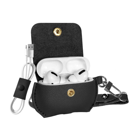 Elegant Leatherette Case with Cable Organizer for Airpods Pro